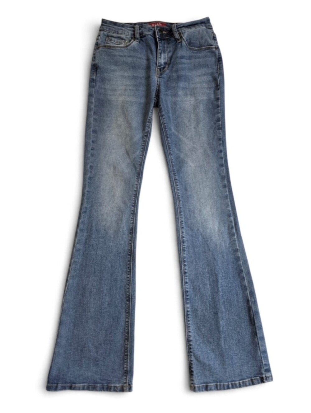 Guess Women's Jeans Mid Rise Bootcut Size 26 X 32 Bkue Denim Stretchy Y2K Casual